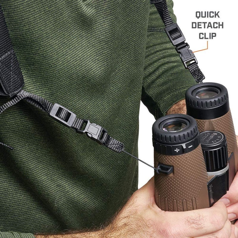 Bushnell حزام نظارات بوشنل - حامل نظارات مريح وآمن بدون استخدام اليدين - قابل للتعديل وخفيف الوزن للأنشطة الخارجية - Image 2